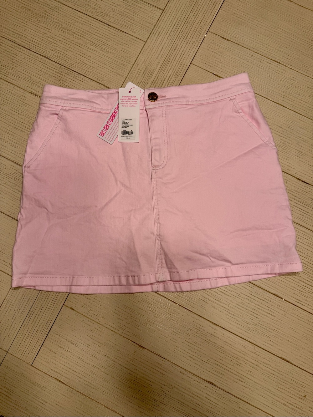 Lilly Pulitzer 6 | Colette denim skort - misty pink | NWT